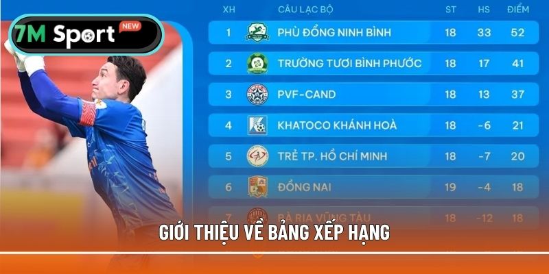 Những thông tin sơ lược về bảng xếp hạng 7M